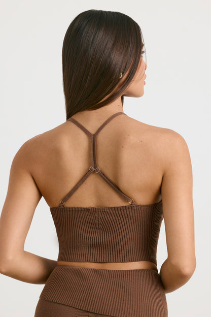 Chunky Knit Tank Top in Coco