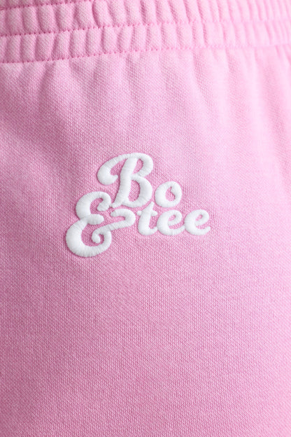 Brushed Jersey Oversized Joggers in Bubblegum Pink