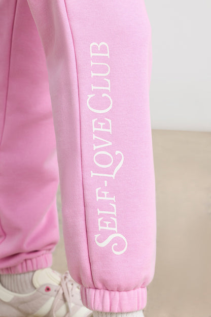 Brushed Jersey Oversized Joggers in Bubblegum Pink