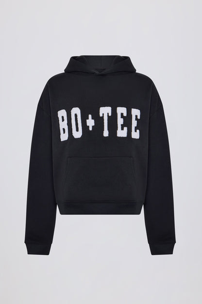 Acid Wash Oversized Hoodie in Black
