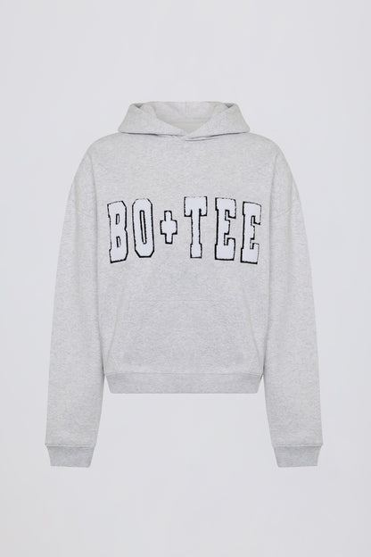 Acid Wash Oversized Hoodie in Heather Grey