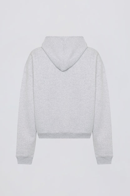 Acid Wash Oversized Hoodie in Heather Grey