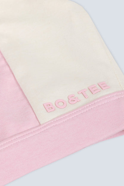 Contrast Sports Bra in Pale Pink Marl