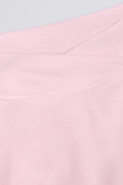 Crossover Mini Skort in Pale Pink Marl